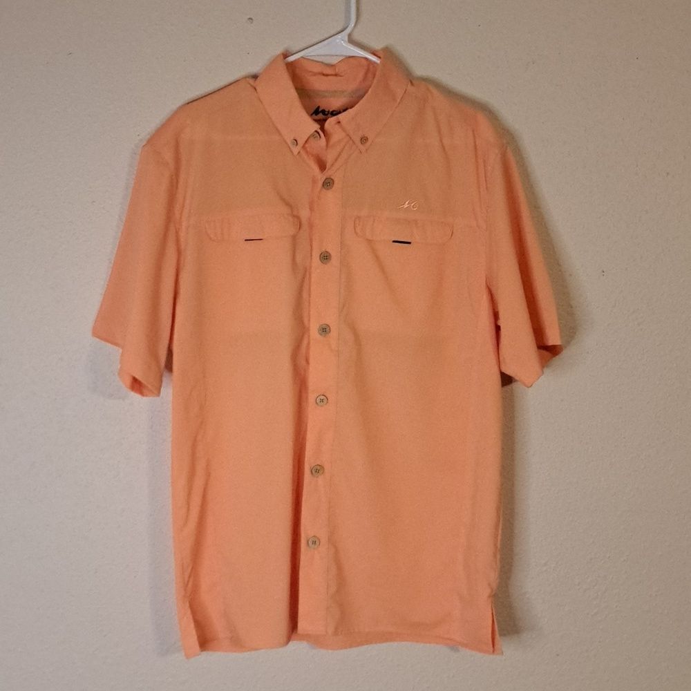 Mojo orange button down shirt size medium